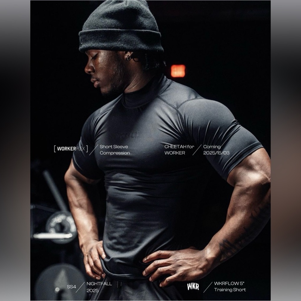 WKR mock neck short sleeve compression t-shirt